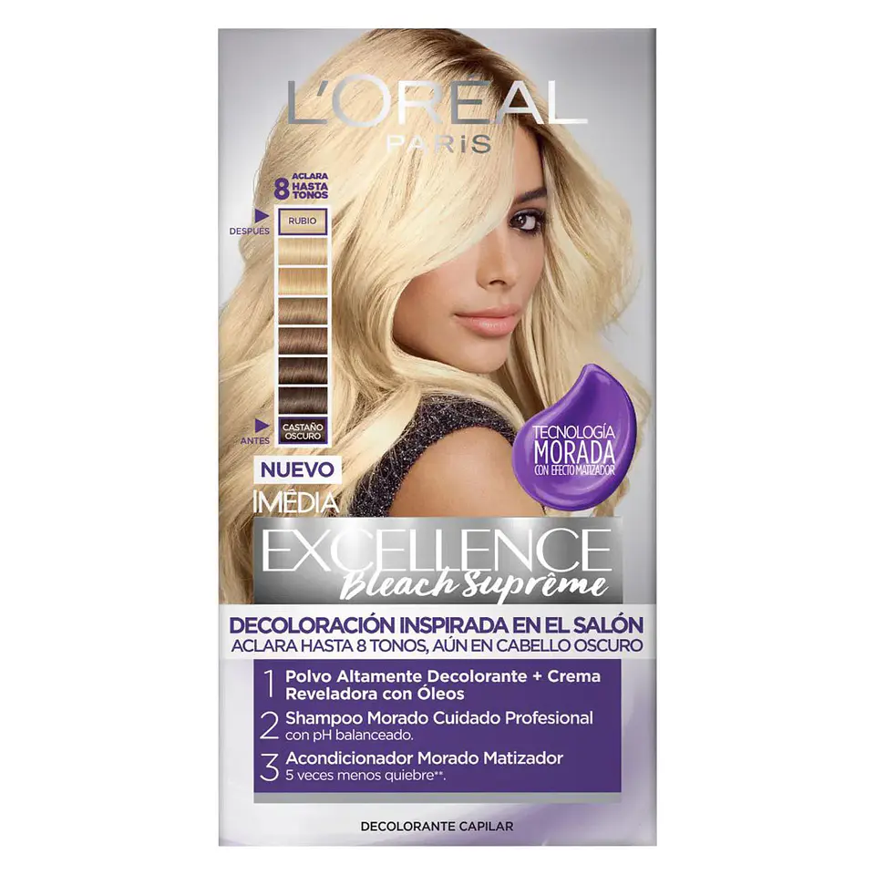 Tintura Excellence Bleach Supreme Rubio Claro - LOREAL 1