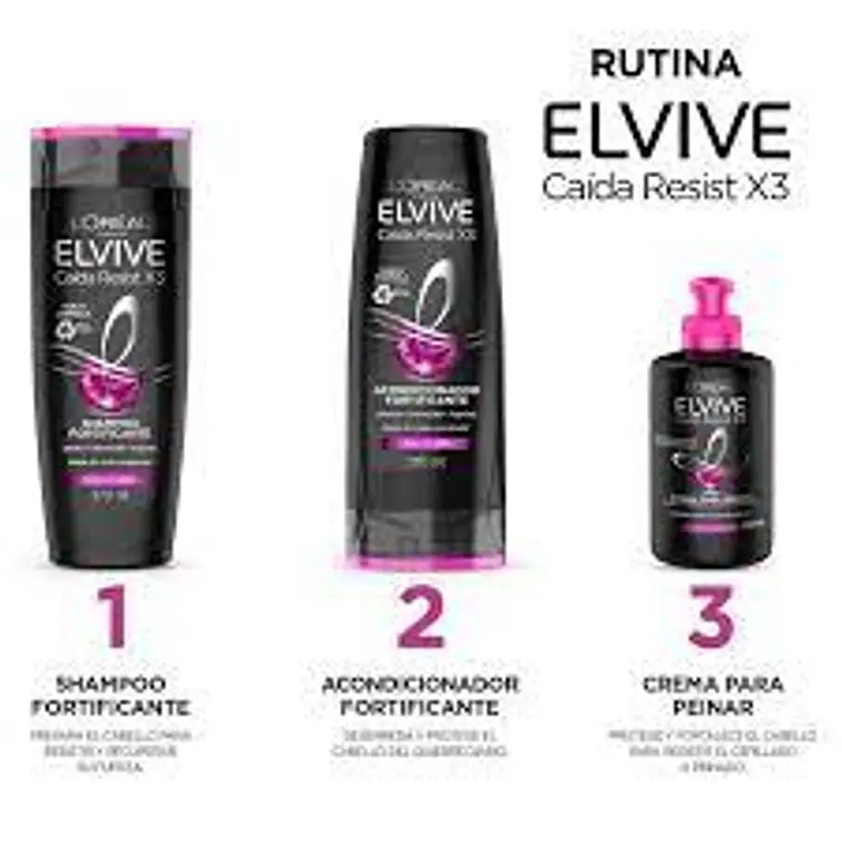 Acondicionador Elvive Caída Resist x3 370 ml - LOREAL 2