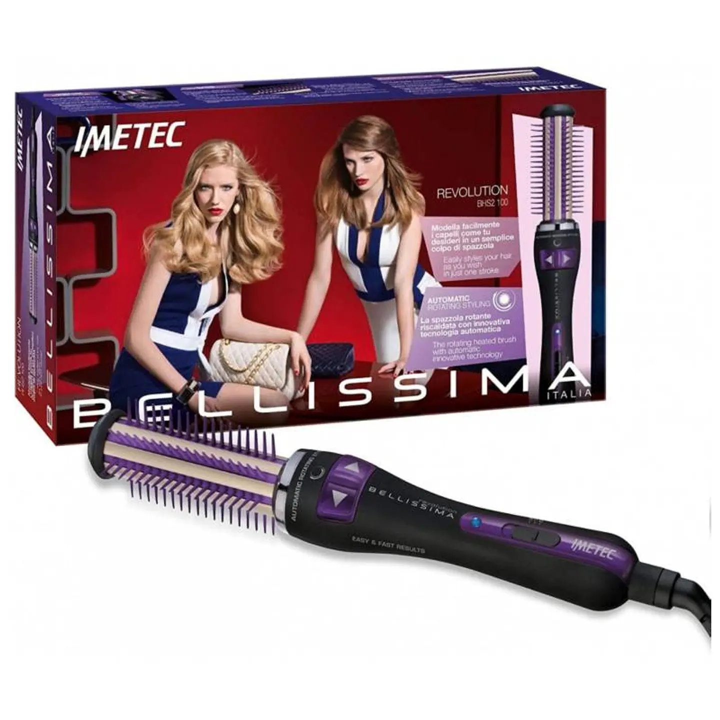 Rizadora con Rotación Autómatica Anti-Frizz - BELLISSIMA 1