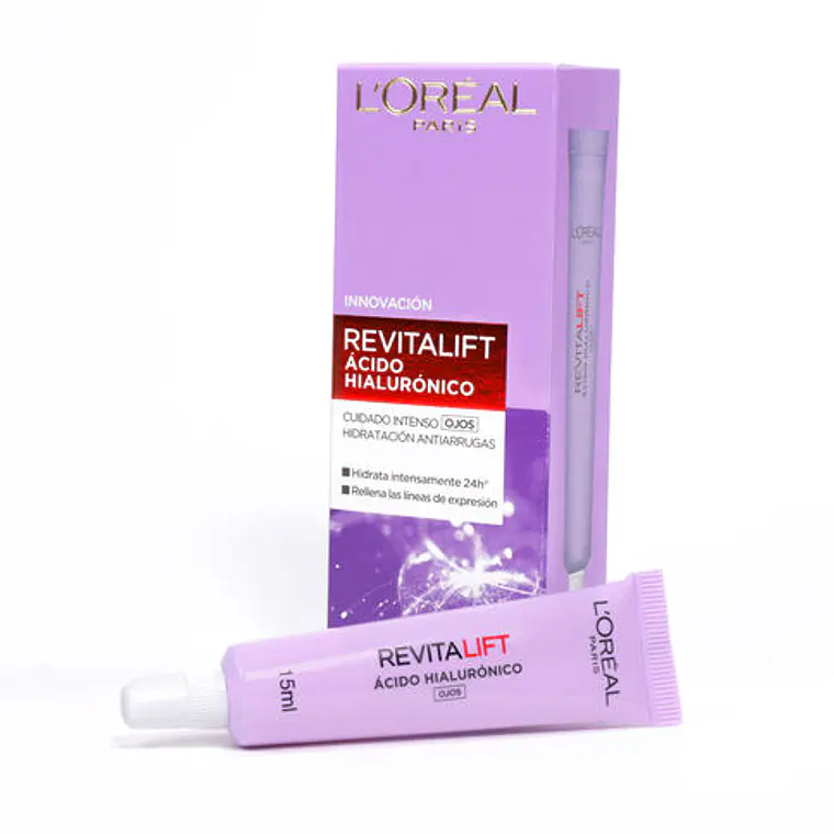 Set Anti-Arrugas Rutina Crema Día+Noche + Ampollas Ácido Hialurónico + Mascarilla + Contorno de Ojos - LOREAL- COPIAR 3