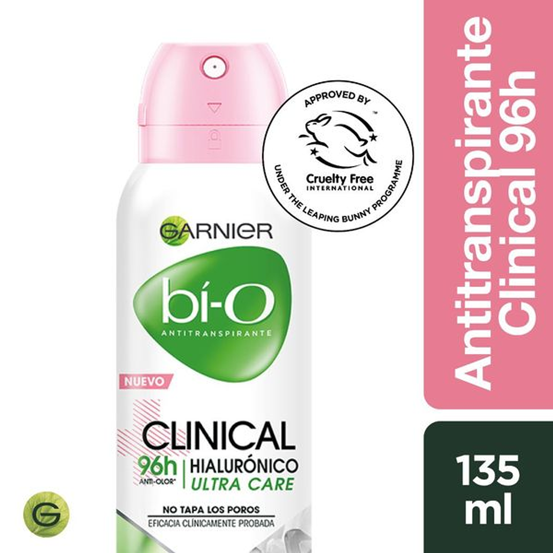 Antitranspirante Bí-o Wmn Spray - GARNIER CLINICAL HIALURÓNICO ULTRA CARE 135ML 3