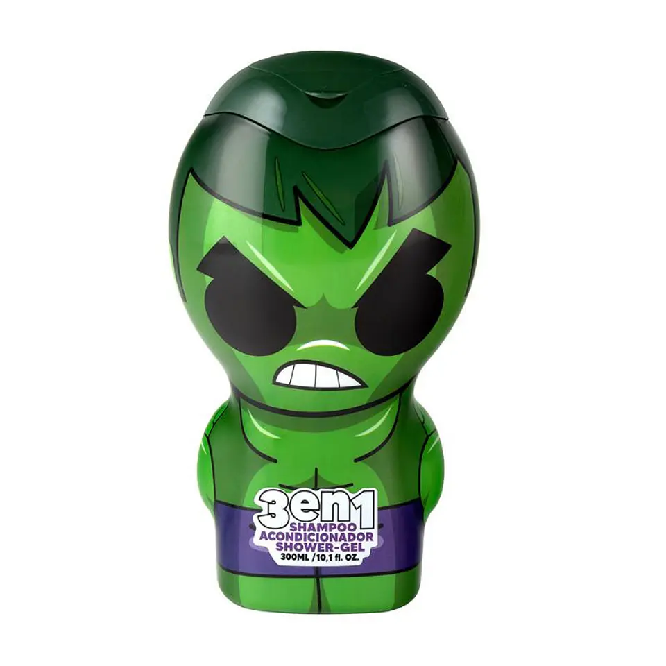 Shampoo 3 en 1 Acondicionador y Gel Shower Hulk 300 ml 1
