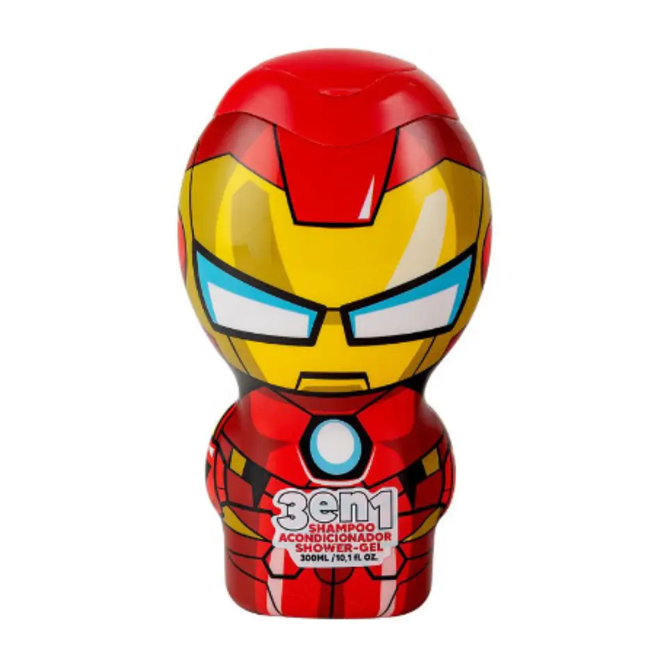 Shampoo 3 en 1 Acondicionador y Gel Shower Iron Man 300 ml 1