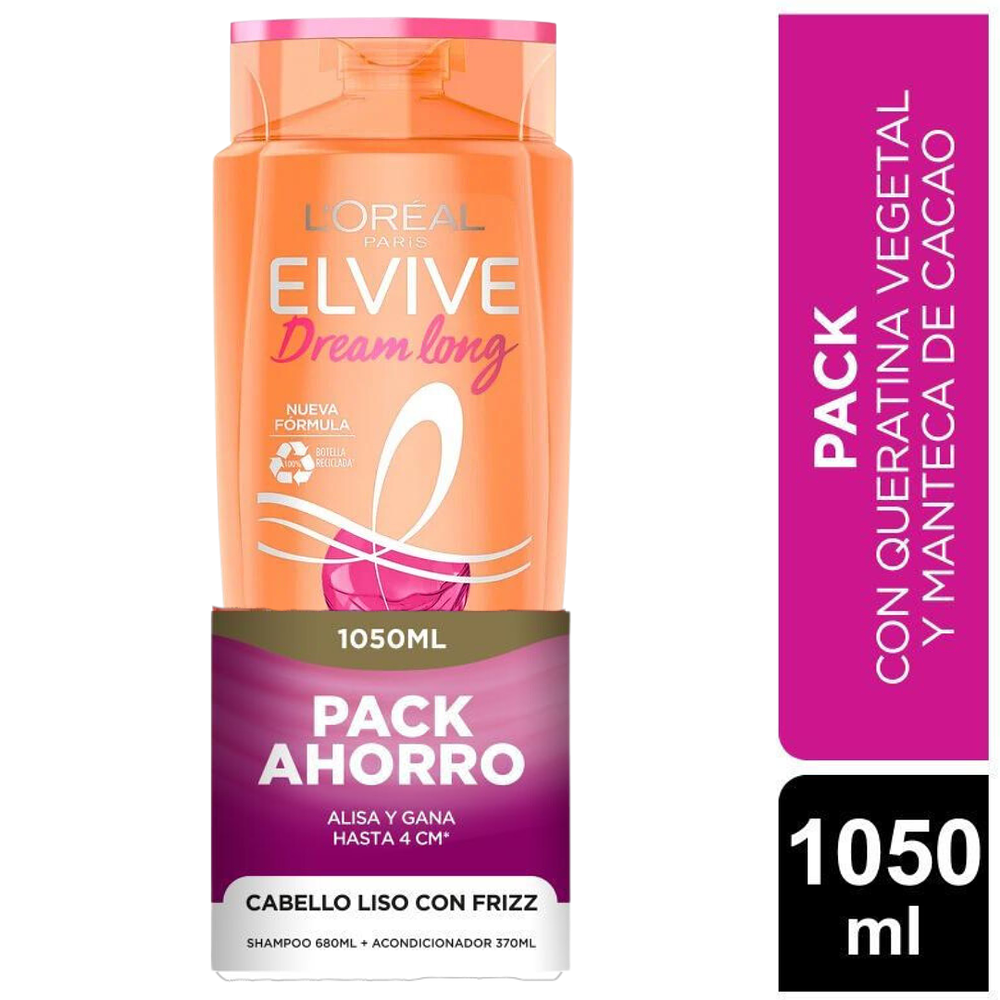 Pack Ahorro Shampoo 680 ml + Acon 370 ml Dream Long - LOREAL