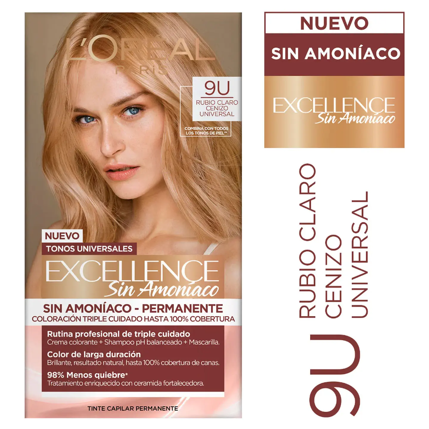 Tintura Excellence Nudes 9U Sin Amoníaco - LOREAL 1
