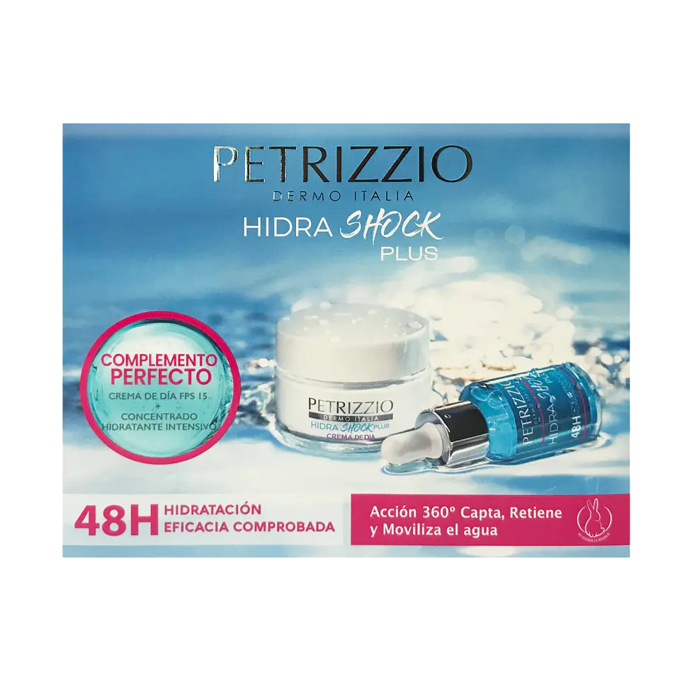 Set de Crema Día FPS15 + Sérum HidraShock Plus - PETRIZZIO 2