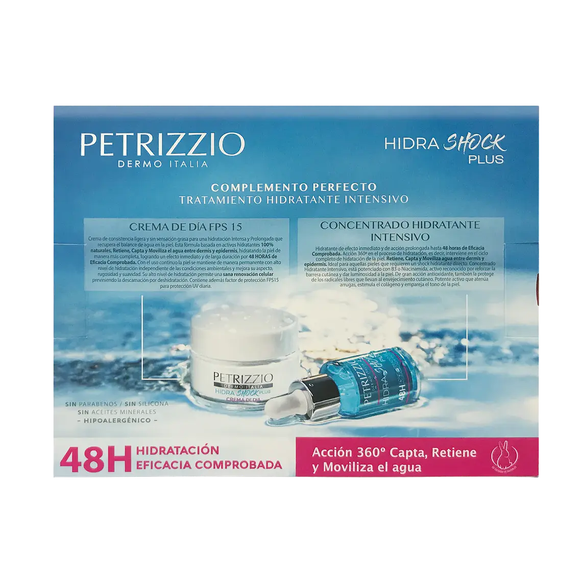 Set de Crema Día FPS15 + Sérum HidraShock Plus - PETRIZZIO 3