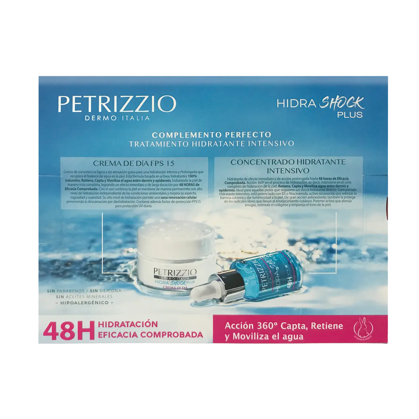 Set de Crema Día FPS15 + Sérum HidraShock Plus - PETRIZZIO 3