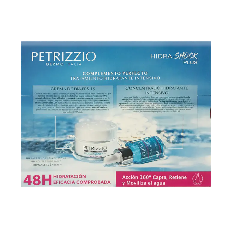 Set de Crema Día FPS15 + Sérum HidraShock Plus - PETRIZZIO 3