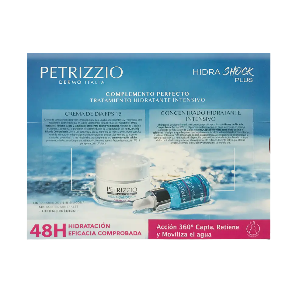 Set de Crema Día FPS15 + Sérum HidraShock Plus - PETRIZZIO 3