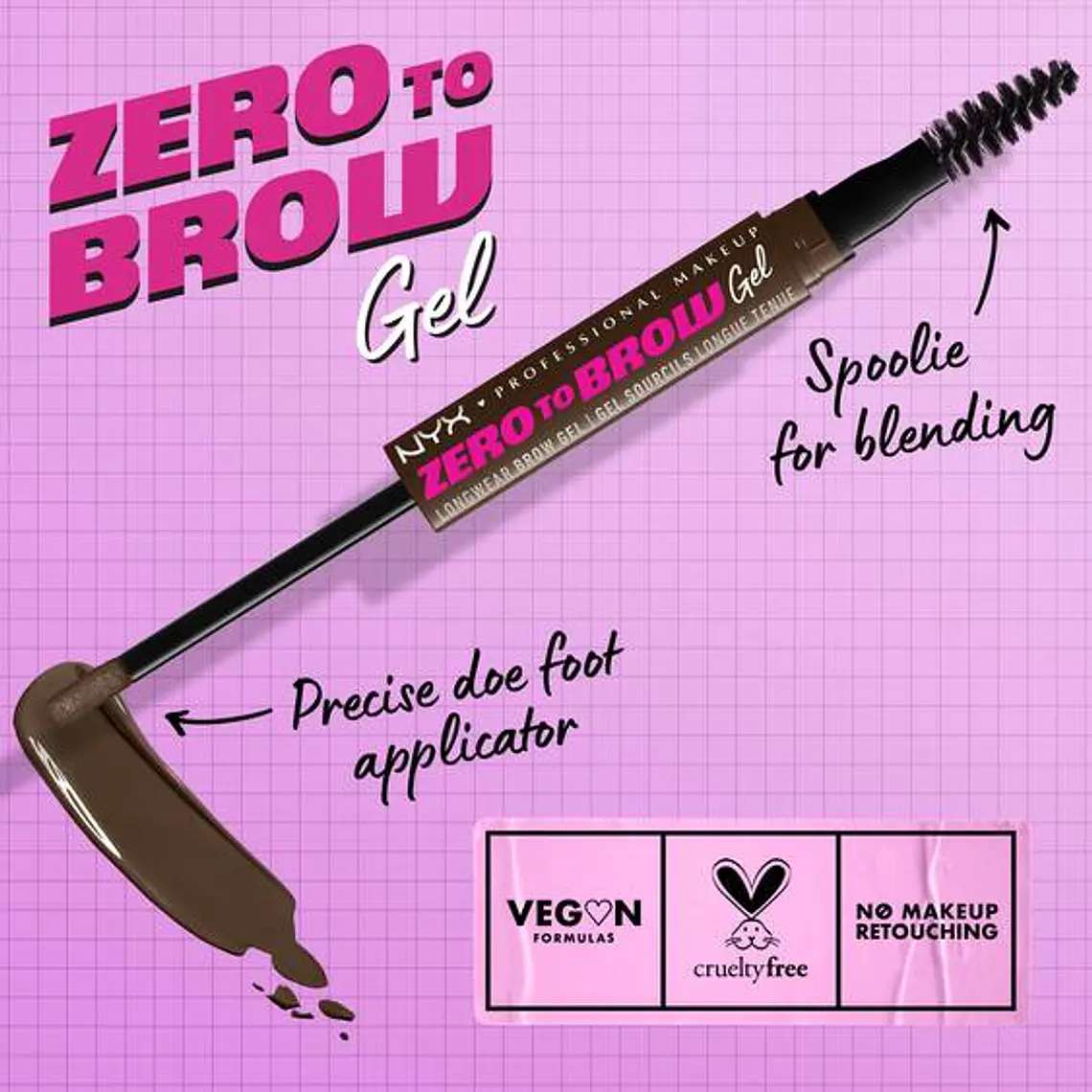 Gel Líquido para Cejas Larga Duración Zero to Brow Espresso - NYX 2