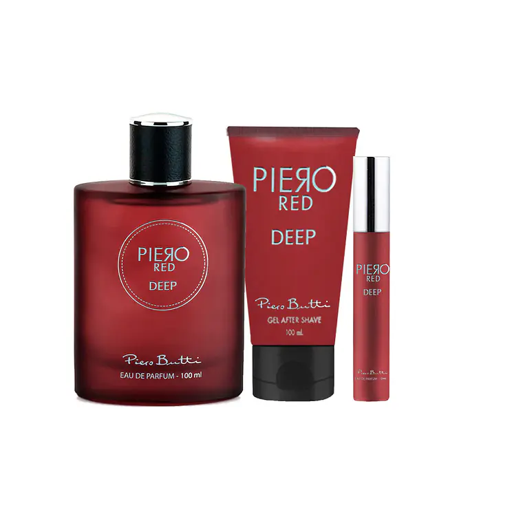 Set Perfume Piero Red Deep EDP 100 ml + Perfumero + After Shave 2
