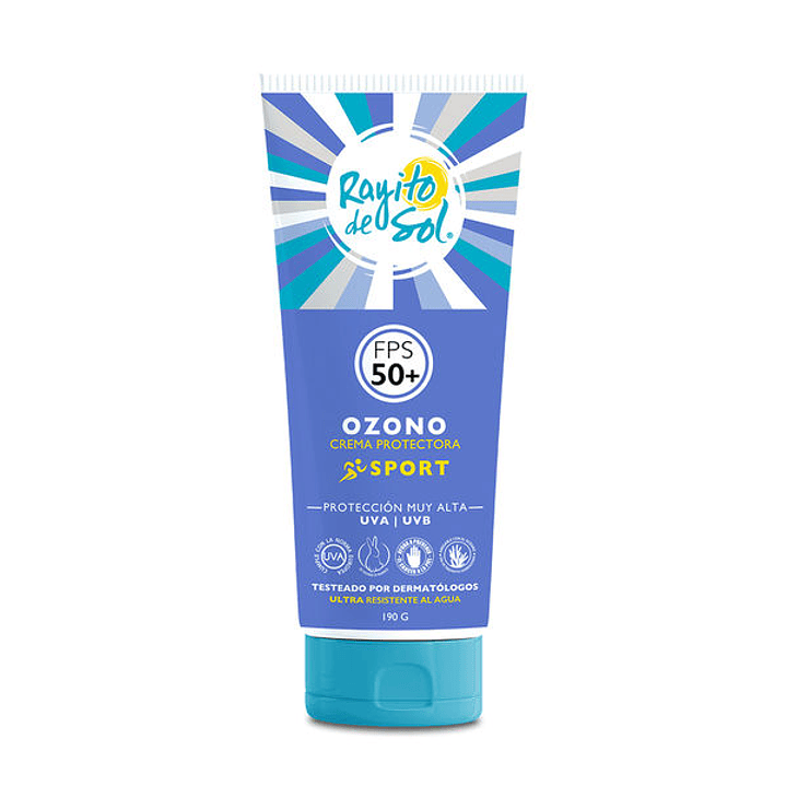 Protector Solar Crema Ozono Sport FPS 50+, 190 Gr - RAYITO DE SOL 1