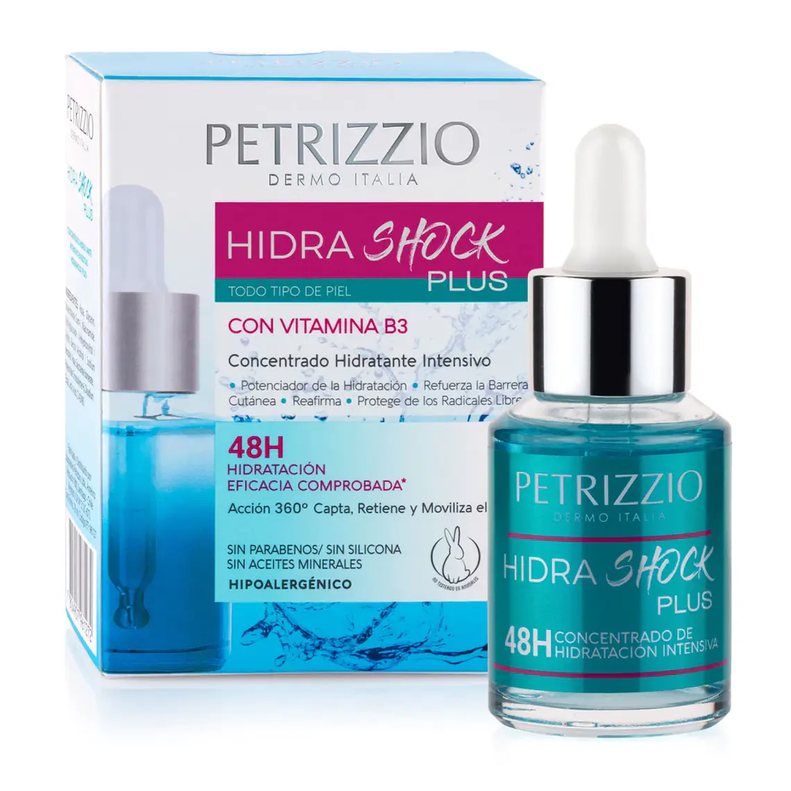 Sérum Concentrado 48 horas HidraShock Plus 28ml - PETRIZZIO 1