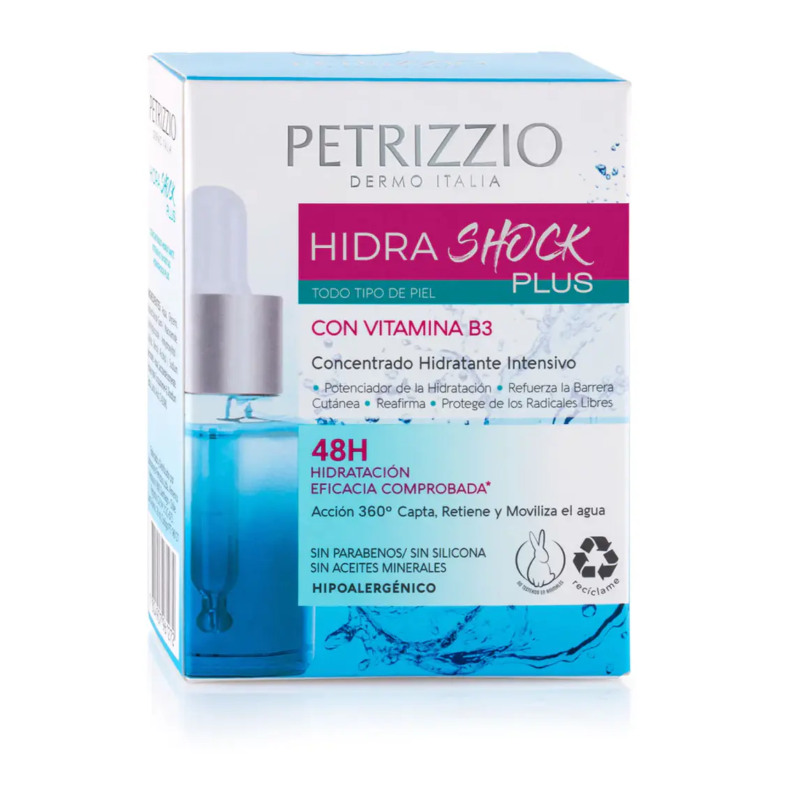 Sérum Concentrado 48 horas HidraShock Plus 28ml - PETRIZZIO 2