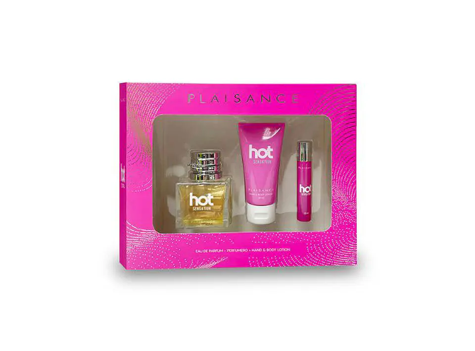 Set Perfume Hot Sensation EDP 50 ml + 10 ml + Body Lotion PLAISANCE 2