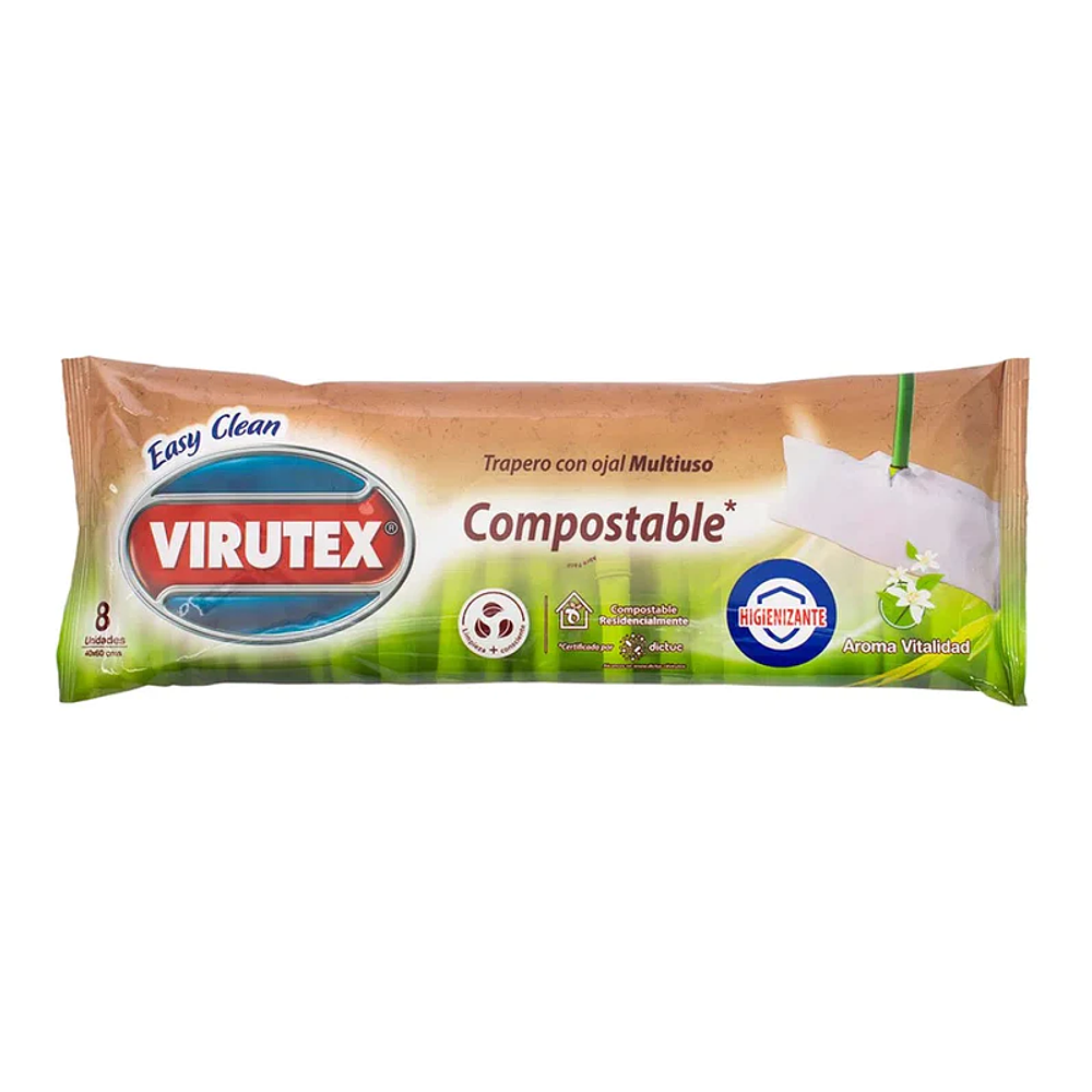 Trapero Húmedo Compostable 8 un - VIRUTEX