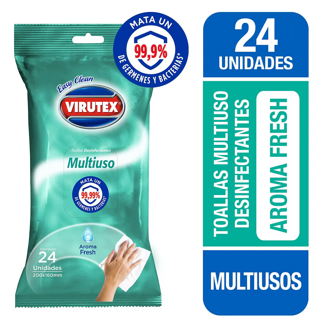 Toallas Desinfectante Fresh 24 uni - VIRUTEX 1
