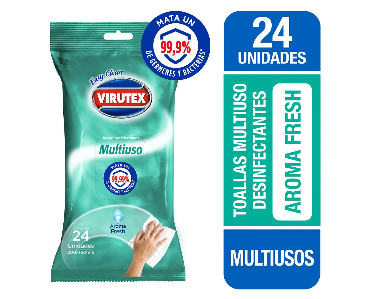 Toallas Desinfectante Fresh 24 uni - VIRUTEX 1