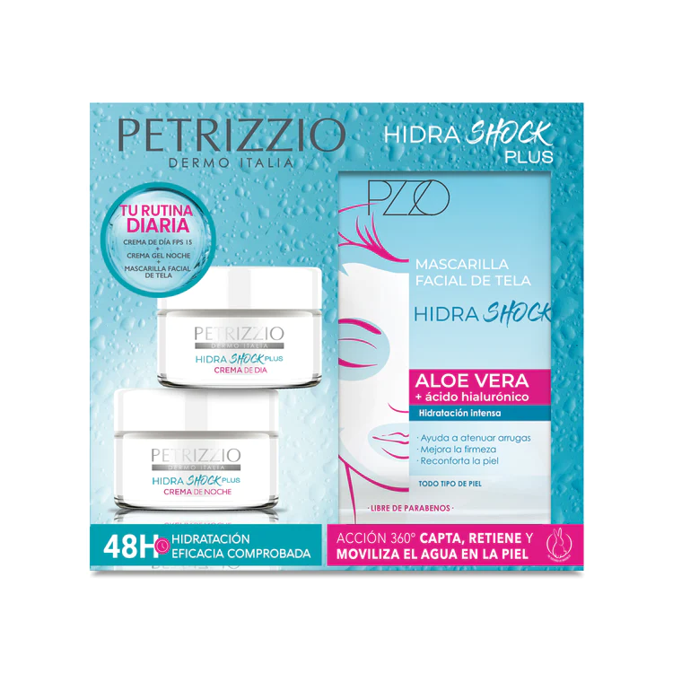 TRIPACK INTENCIBO HIDRA SHOCK PLUS crema día FPS 15+crema ge
