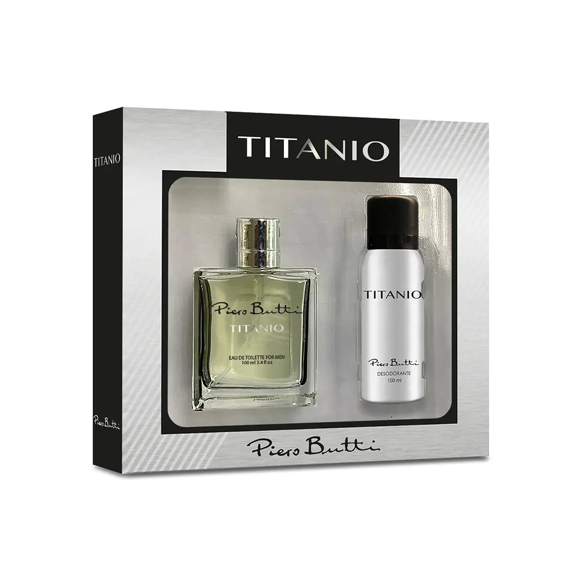 Set Perfume Titanio EDT 100 ml + Desodorante Spray 100 ml Piero Butti - PETRIZZIO 1