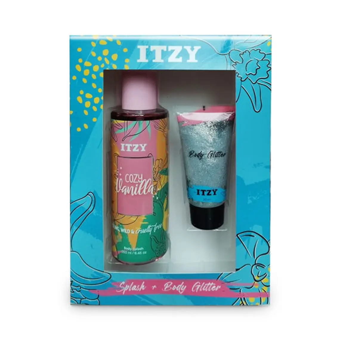Set de Body Splash Cozy Vainilla 250 ml ITZY + Body Glitter - PETRIZZIO 1
