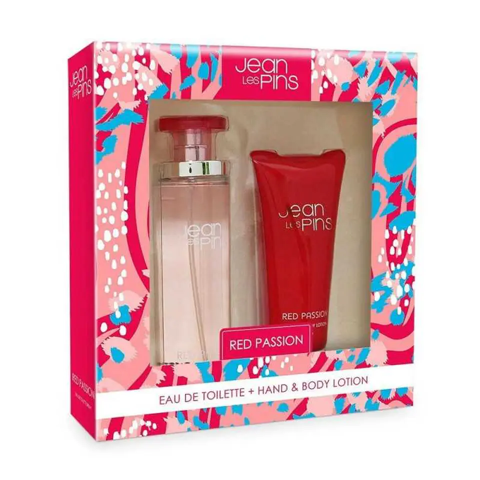 Set  JEAN LES PINS Pink Pure ETD 100 ml + Body Lotion de 75 gr Red Passion - PETRIZZIO 1