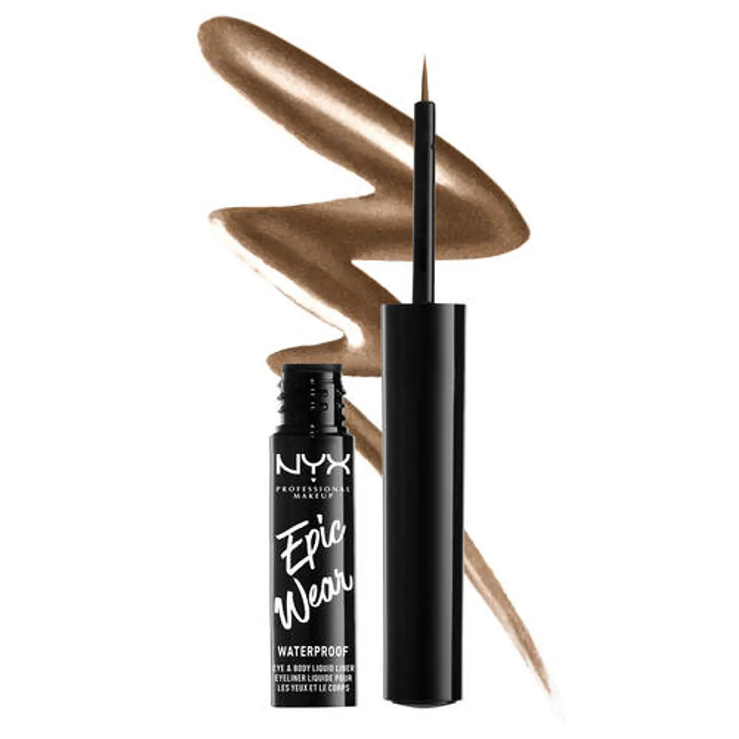Delineador Líquido Metálico Epic Wear Brown Me - NYX 1