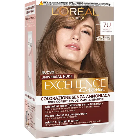 Tintura Excellence Nudes 7U Sin Amoníaco - LOREAL