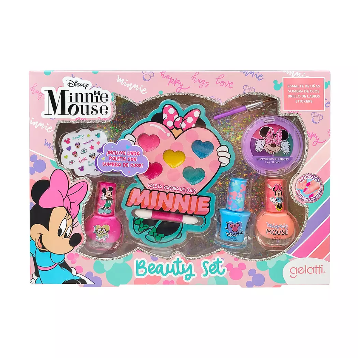 Kit Cosméticos Infantil Creativo Markwins Set Maquillaje Minnie Mouse -  Juguete Creativo Para Niñas - Productos No Tóxicos Set Sombras Esmaltes  Brillos, image size:1200x1200