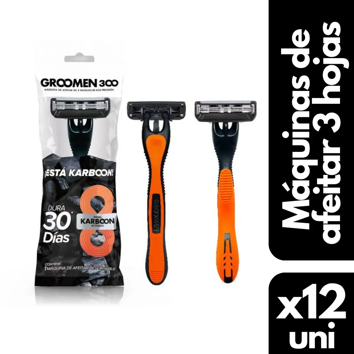 x12 Maquinas de Afeitar Desechables 300 - GROOMEN 1