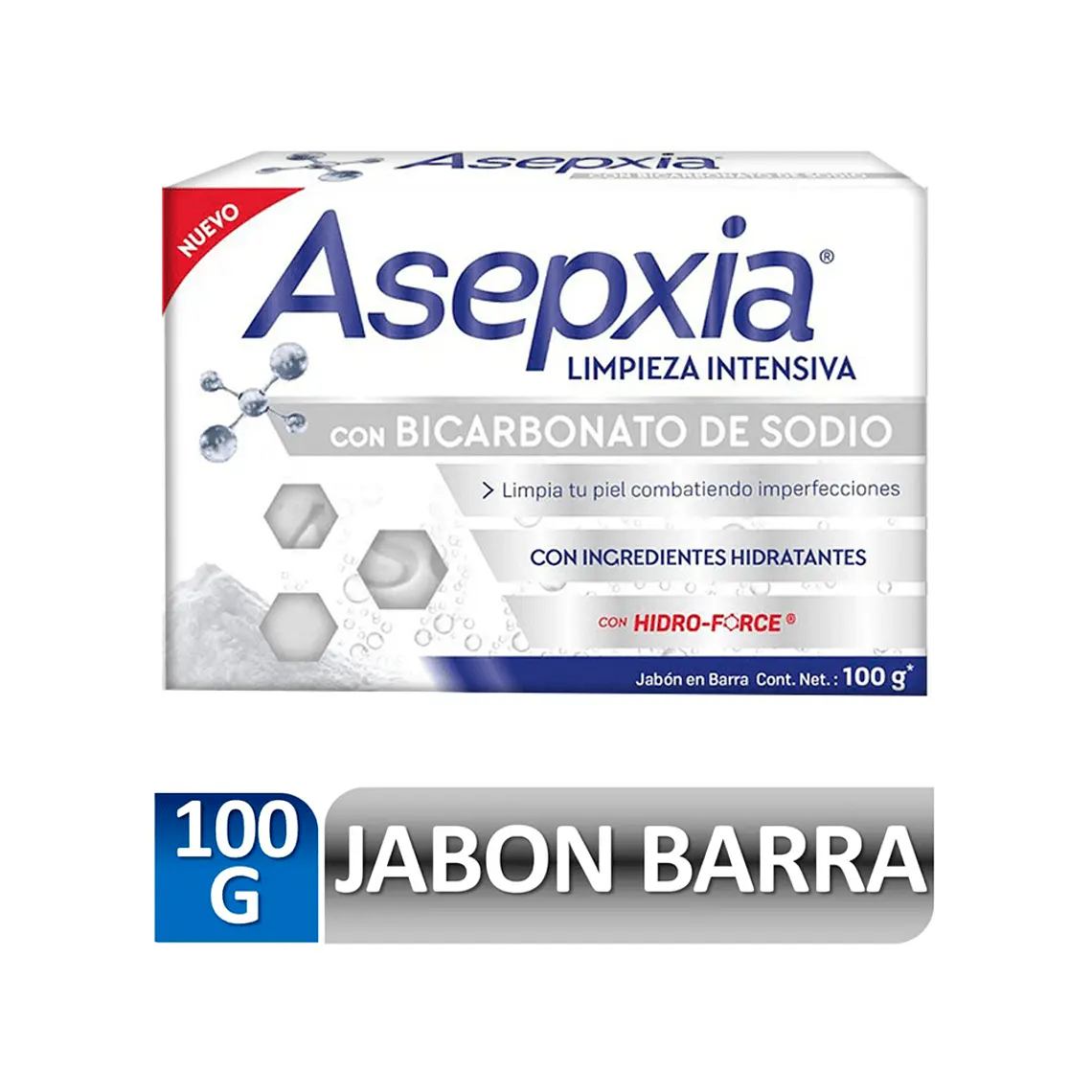 Jabón Barra BICARBONATO 100 GR - ASEPXIA 1