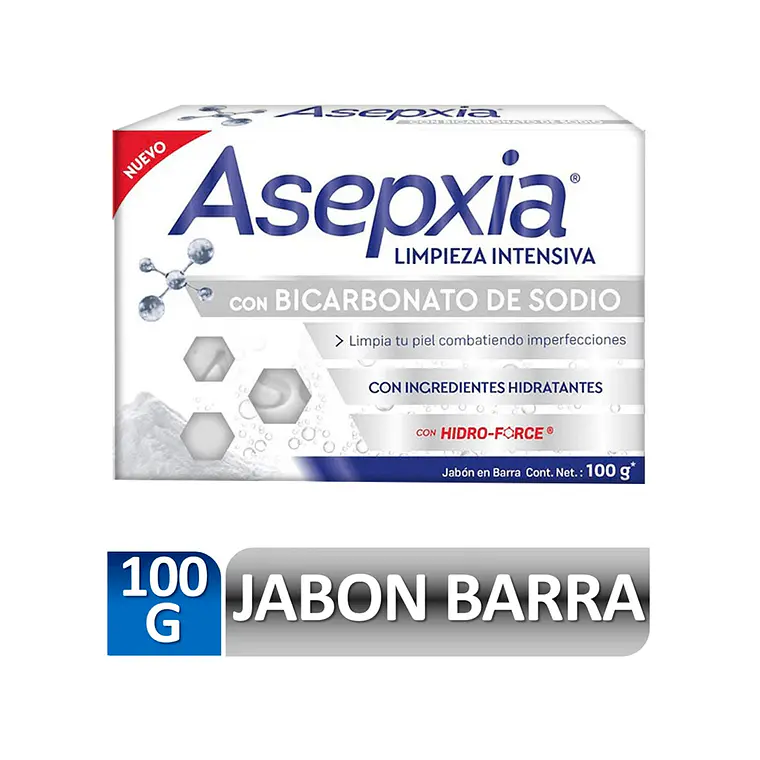 Jabón Barra BICARBONATO 100 GR - ASEPXIA 1