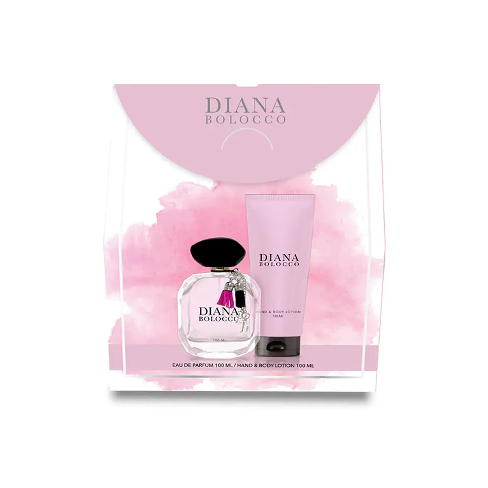 Set Perfume Diana Bolocco EDP 100 ml + Hand Body Lotion  3