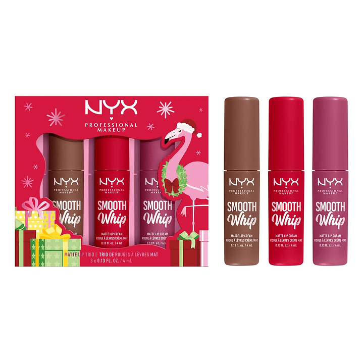 Set x3 Labiales Matte Smooth Whip Lip Cream Holiday Edition - NYX 1