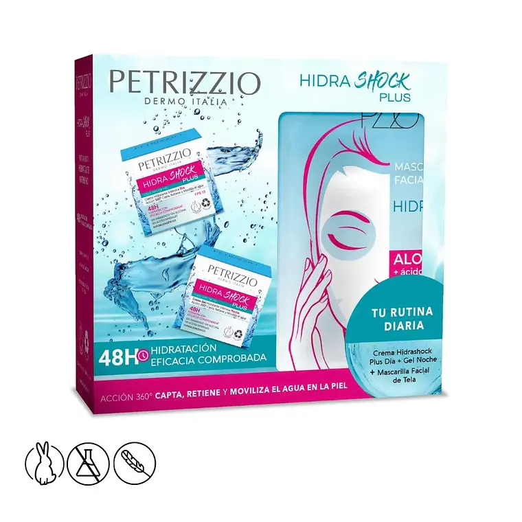Tripack Set Cremas y Mascarillas HidraShock Plus - PETRIZZIO 1