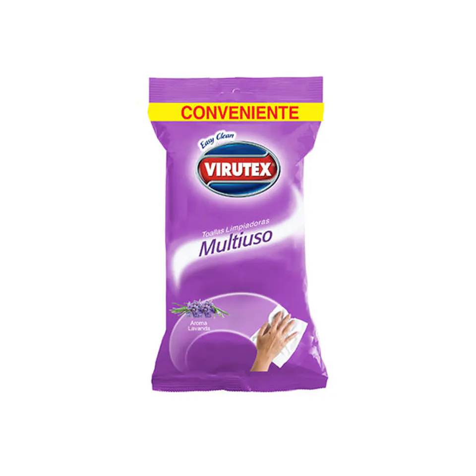 Toallitas multiuso aroma Lavanda 30 Unid - VIRUTEX 1