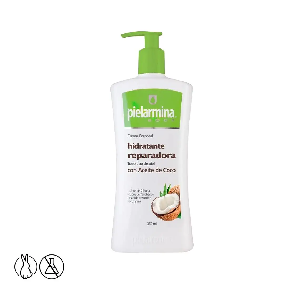 Crema Corporal Hidratante Reparadora Con Aceite de Coco 350 ml - PIELARMINA 1