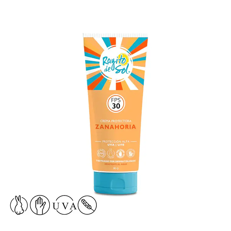Crema Protectora RAYITO DE SOL  Fps 30 Zanahoria 90g - PETRIZZIO 1