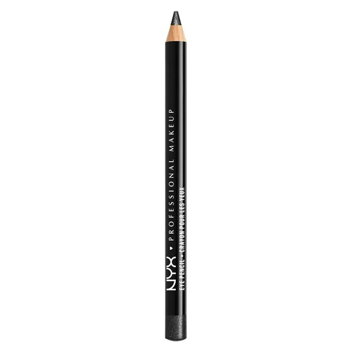 Lápiz delineador de ojos Slim Eye Pencil color black shimmer - NYX 1
