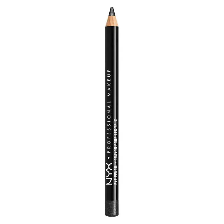 Lápiz delineador de ojos Slim Eye Pencil color black shimmer - NYX 1