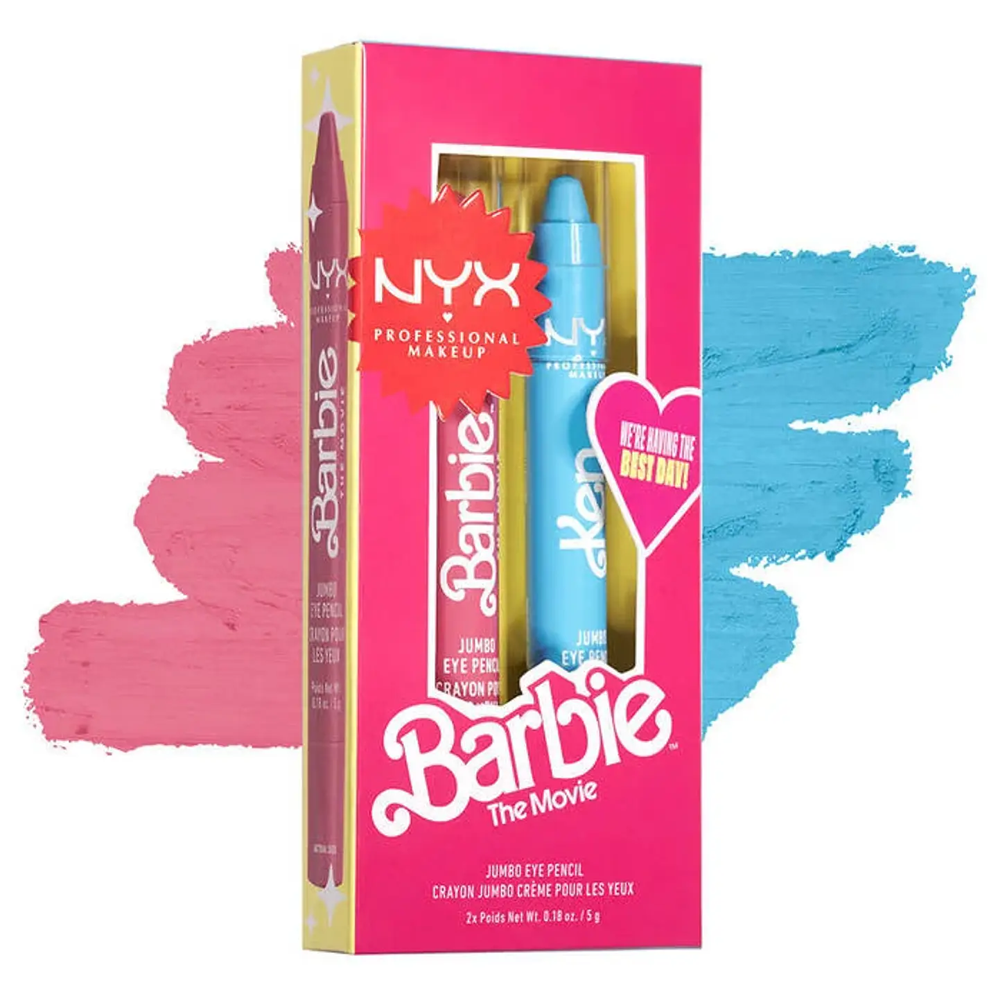 Kit 2 Lápices de Ojos Jumbo Eye Pencil Barbie The Movie - NYX 1