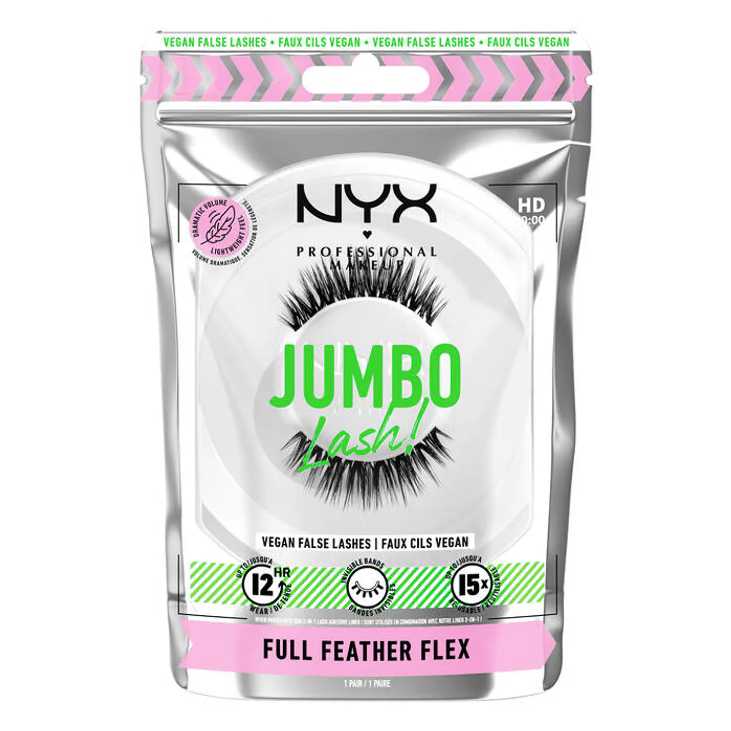 Pestañas postizas veganas reutilizables y naturalmente voluminosas - NYX 1
