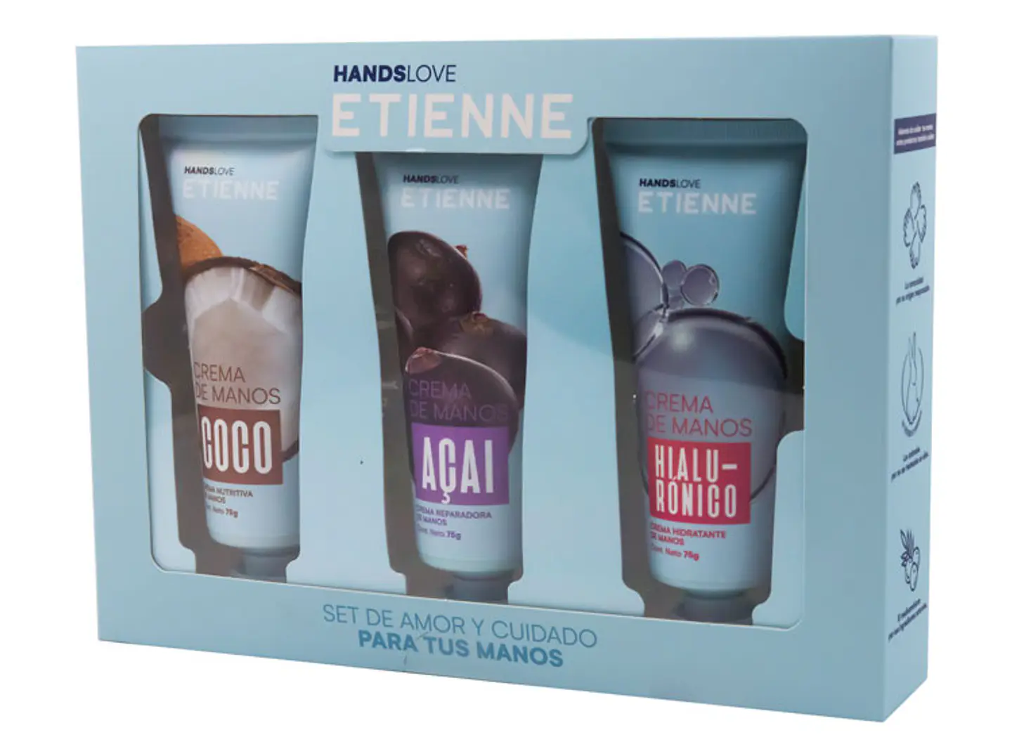 Set  crema de manos triple hands love 225 gr - ETIENNE 1