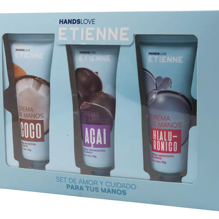 Set  crema de manos triple hands love 225 gr - ETIENNE 1