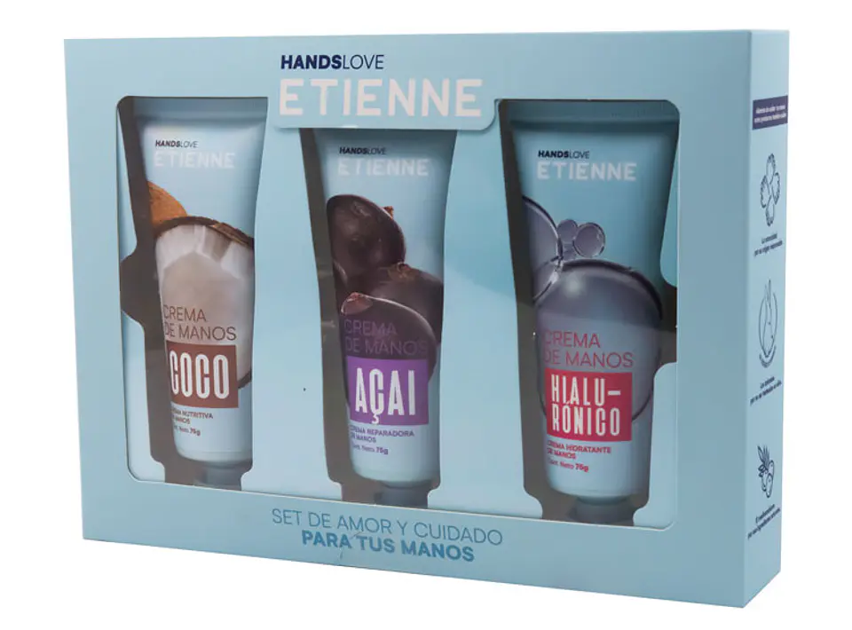 Set  crema de manos triple hands love 225 gr - ETIENNE 1