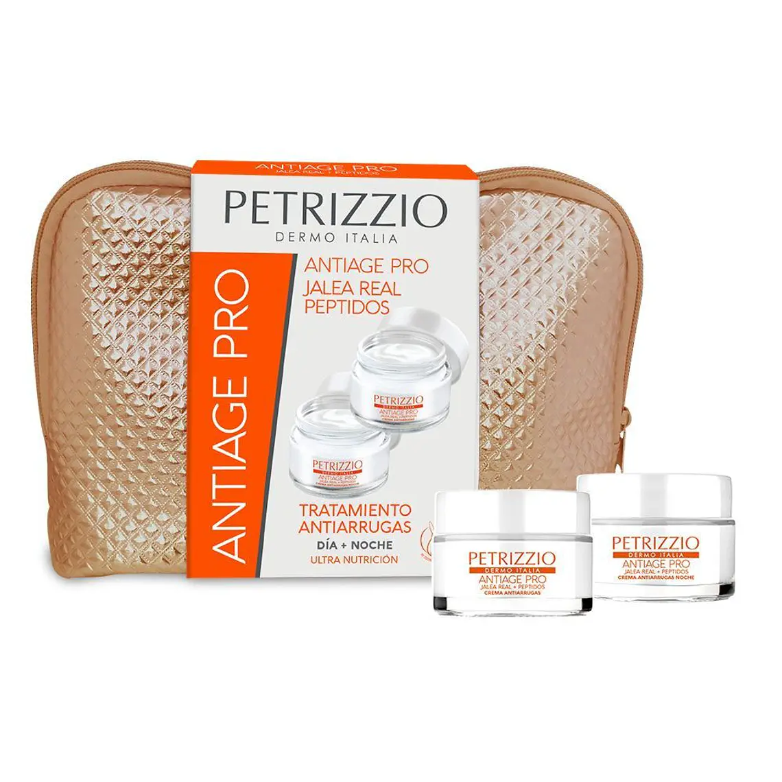 Set de Cremas Antiage Pro Jalea Real Peptidos + Cosmetiquero - PETRIZZIO 1