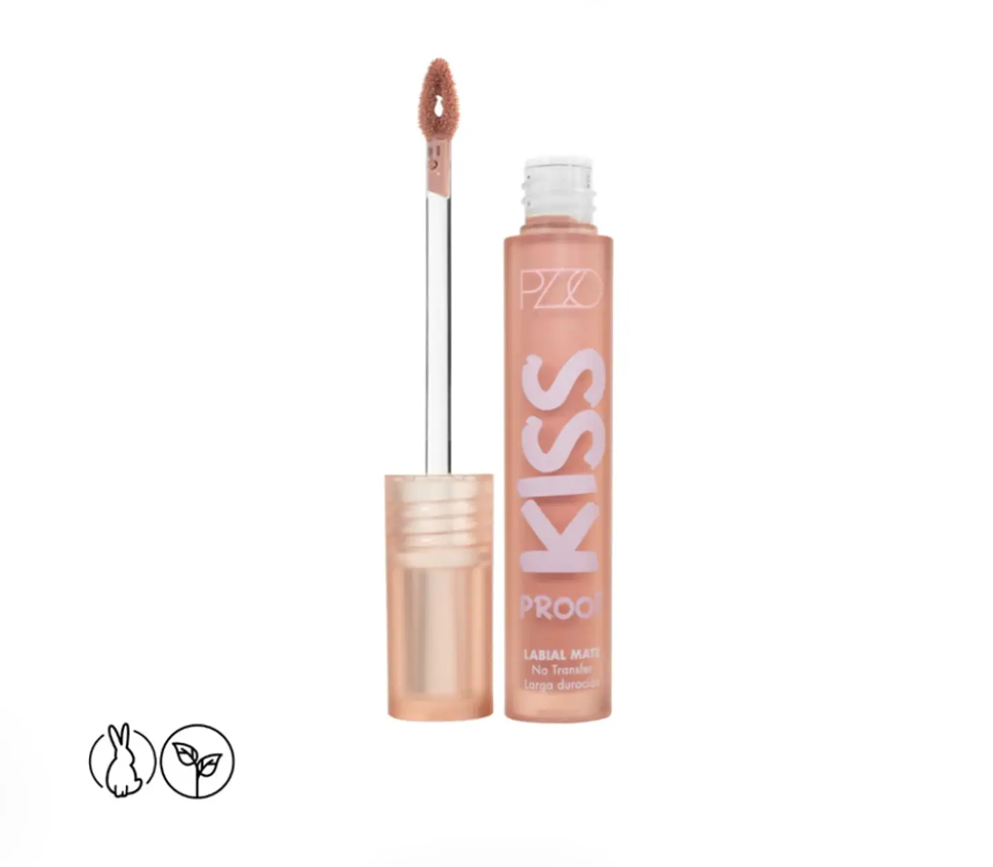 Labial Liquido Kiss Proof Intransferible Peachy Nude - PETRIZZIO 1