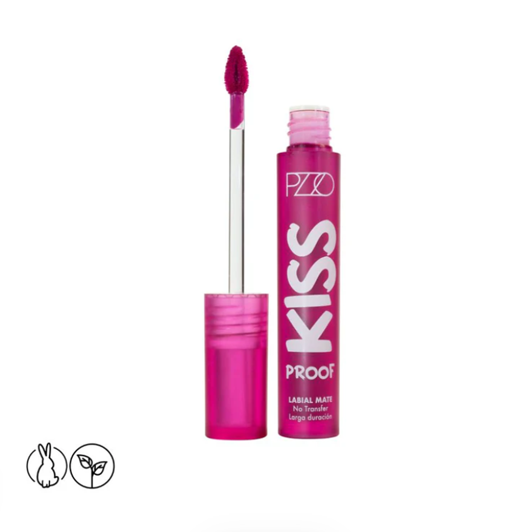 Labial Liquido Kiss Proof Intransferible Fuchsia 1