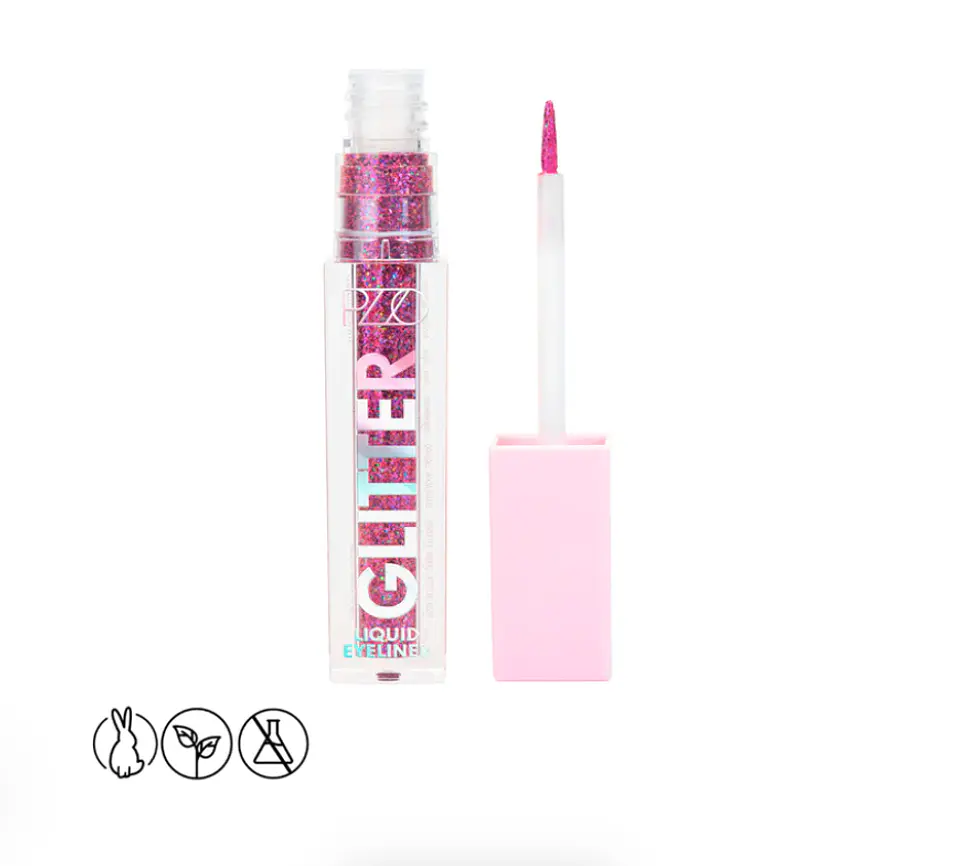 Glitter Liquid Eyeliner Glow Fest Pink Move 1